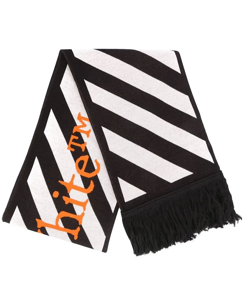 OFF-WHITE Schal mit Streifen - Schwarz Schwarz