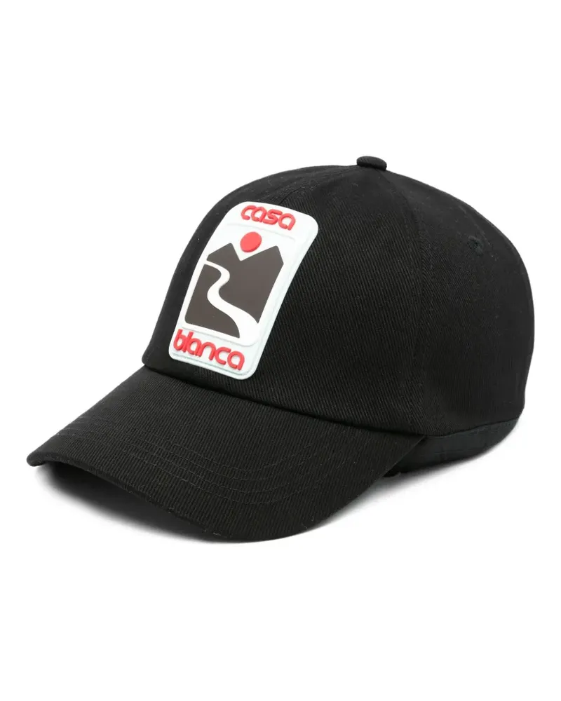 Casablanca Paris Baseballkappe mit Logo-Patch - Schwarz Schwarz