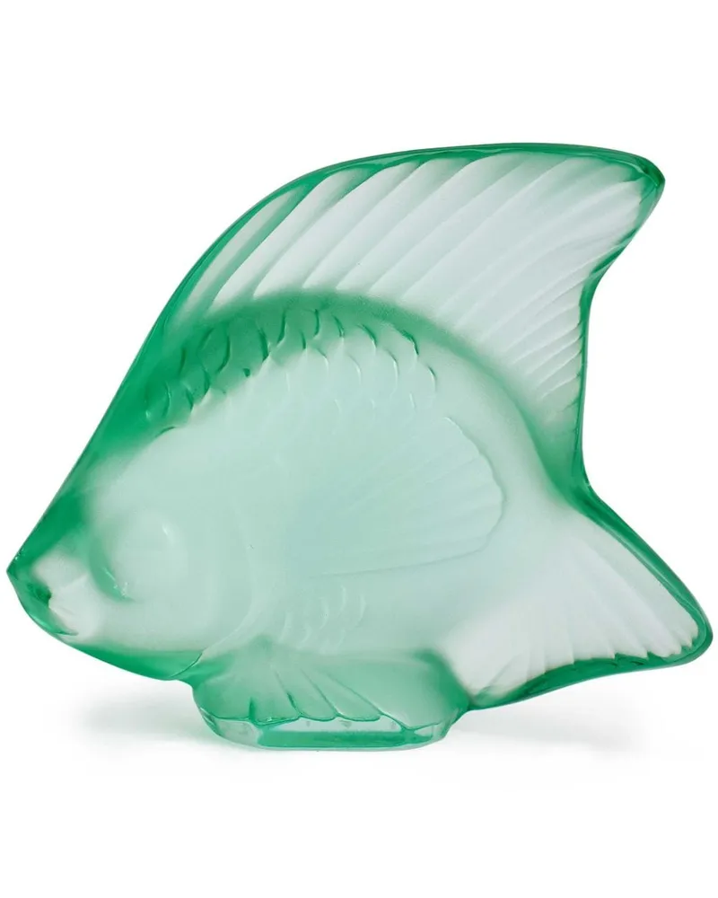 Seal Fish Skulptur aus Kristall - Grün