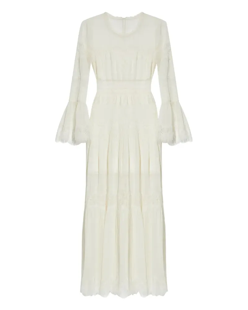 LoveShackFancy Rosney Maxikleid - Weiß Weiß
