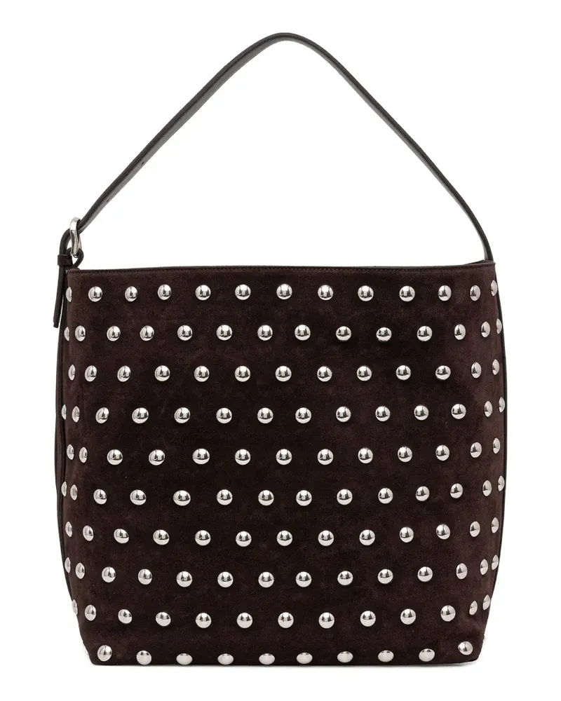 Liviana Conti Schultertasche mit Nieten - Braun Braun