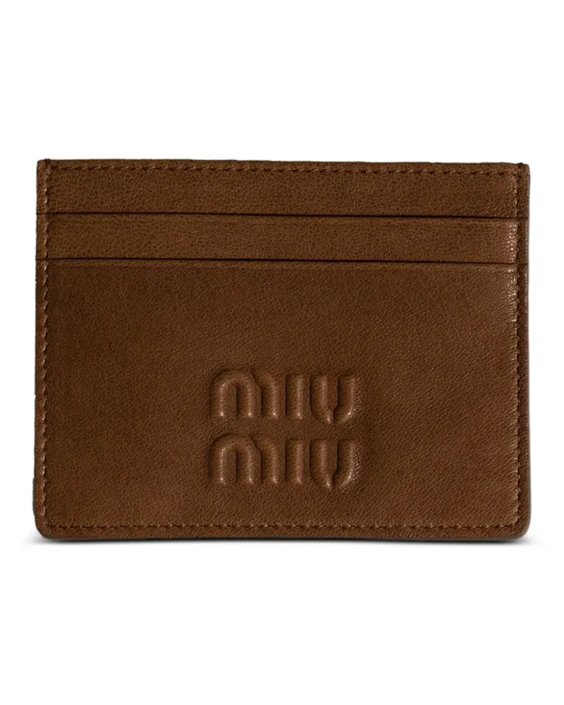 Miu Miu Kartenetui aus Nappaleder - Braun Braun