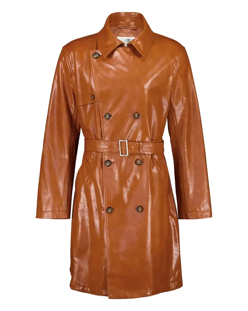 Maison Margiela belted trench coat - Braun Braun