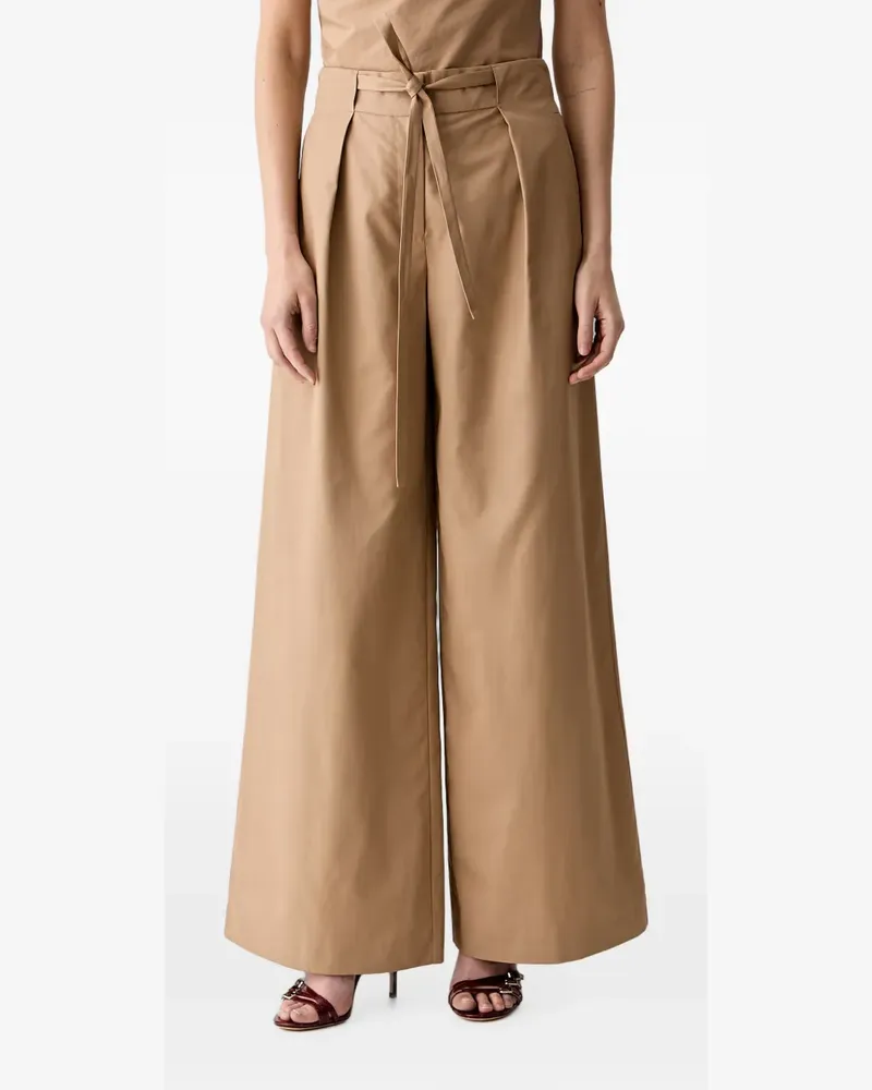 Karl Lagerfeld tie-waist pleated trousers - Nude Nude