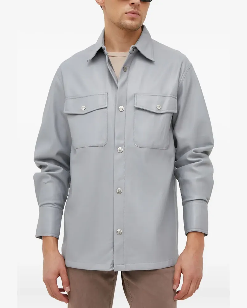 Benetton pocket button shirt - Grau Grau