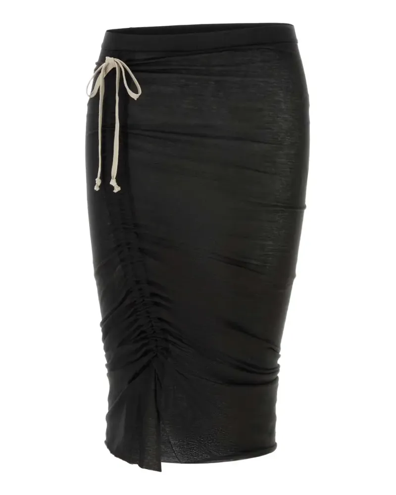 DRKSHDW by Rick Owens Geraffter Midirock - Schwarz Schwarz