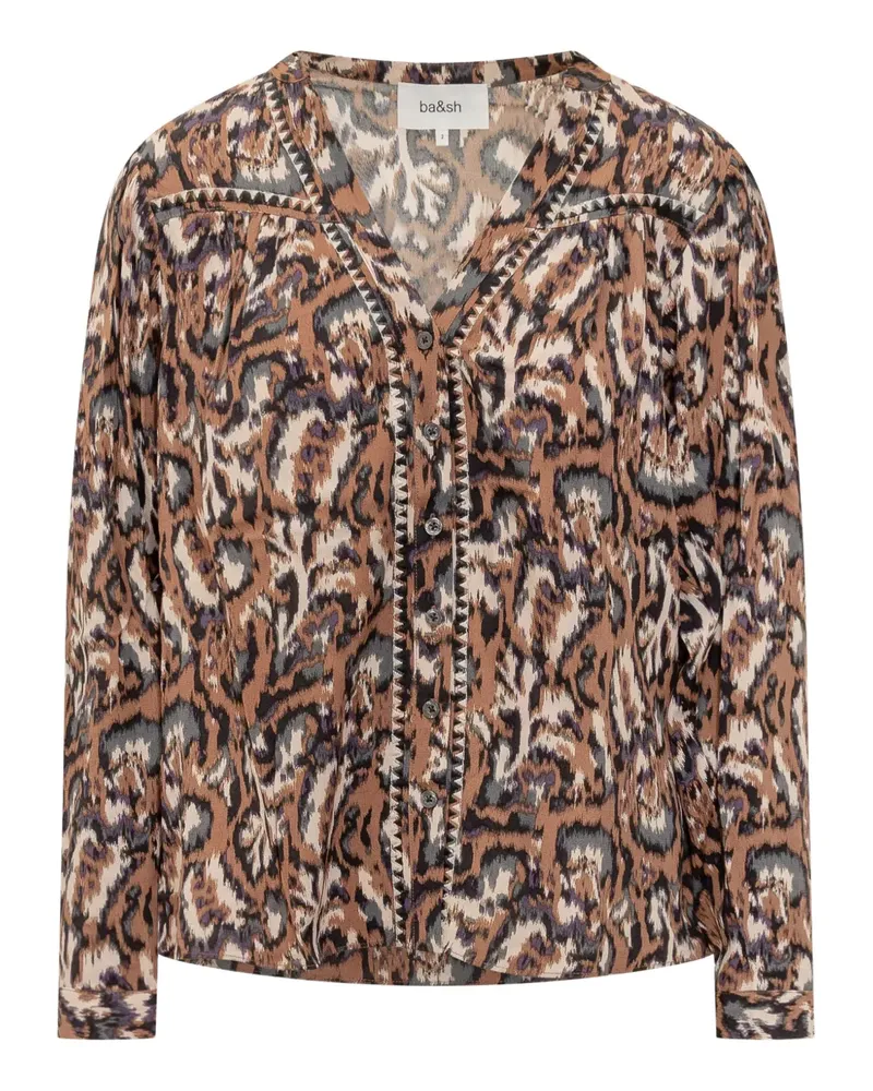 ba&sh Onada buttoned-printed shirt - Braun Braun