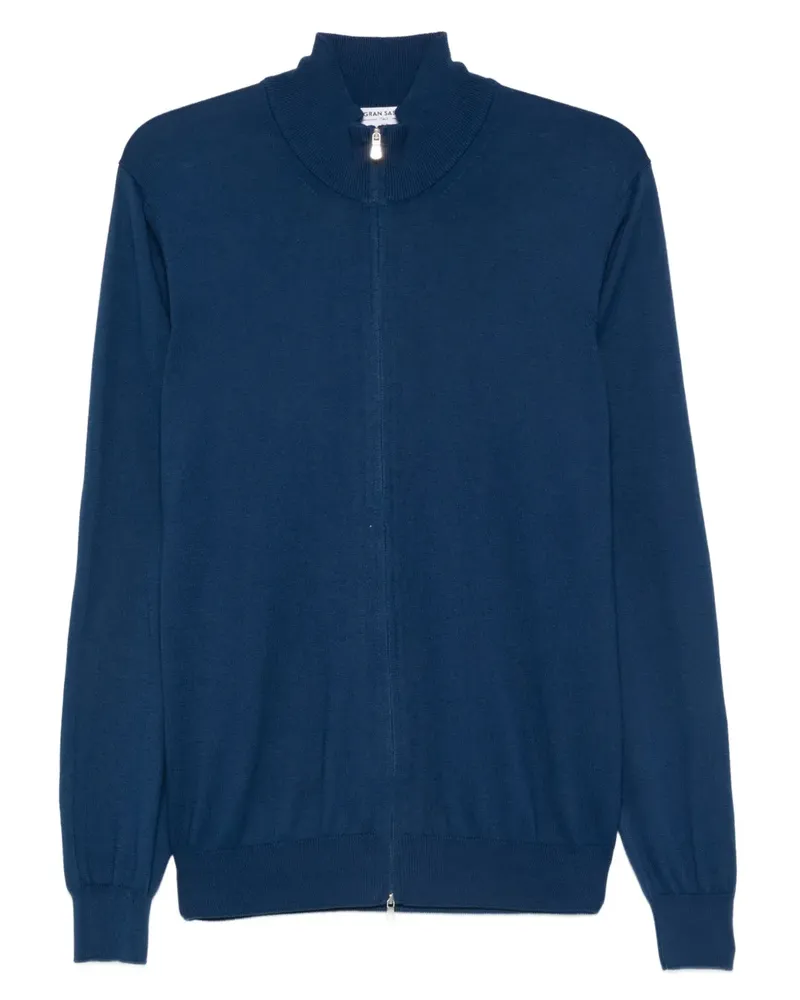 Gran Sasso zip-up cardigan - Blau Blau