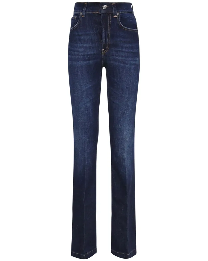 Dondup Skinny-Jeans mit Tragefalten Blau