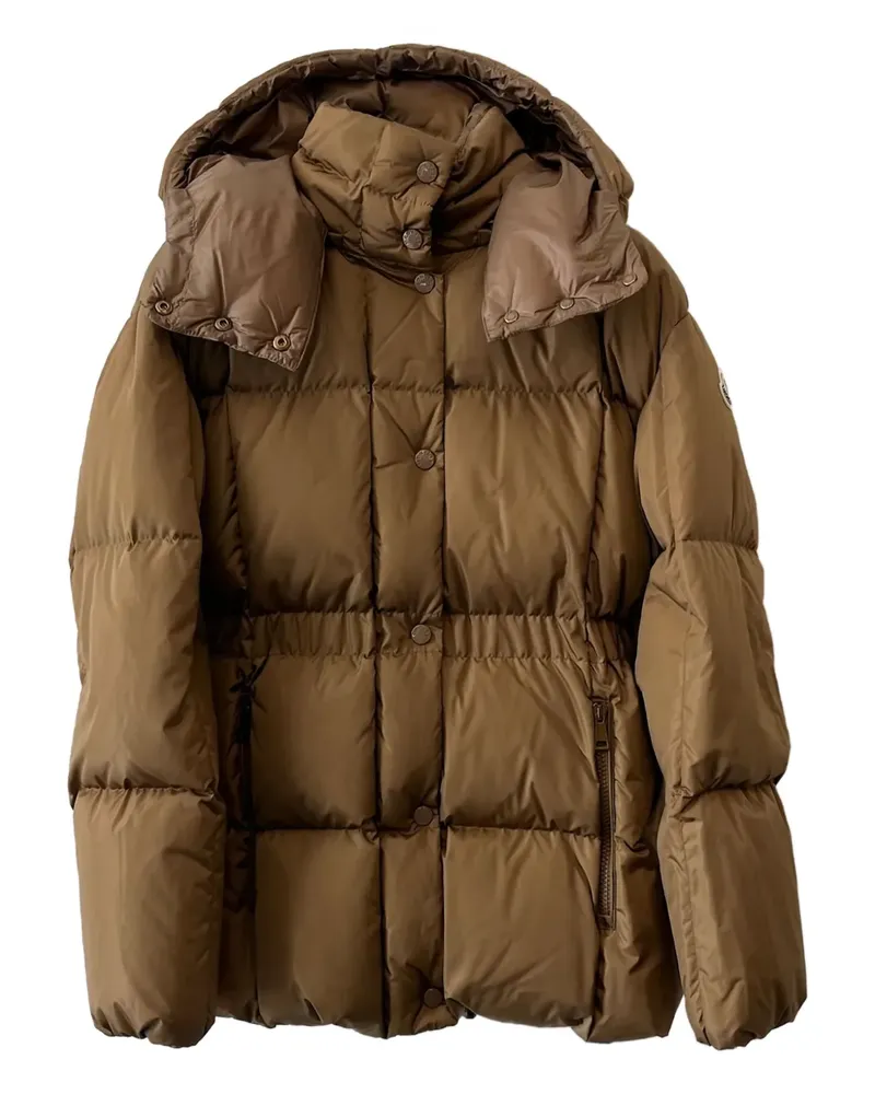 Moncler Gesteppte Kapuzenjacke - Braun Braun