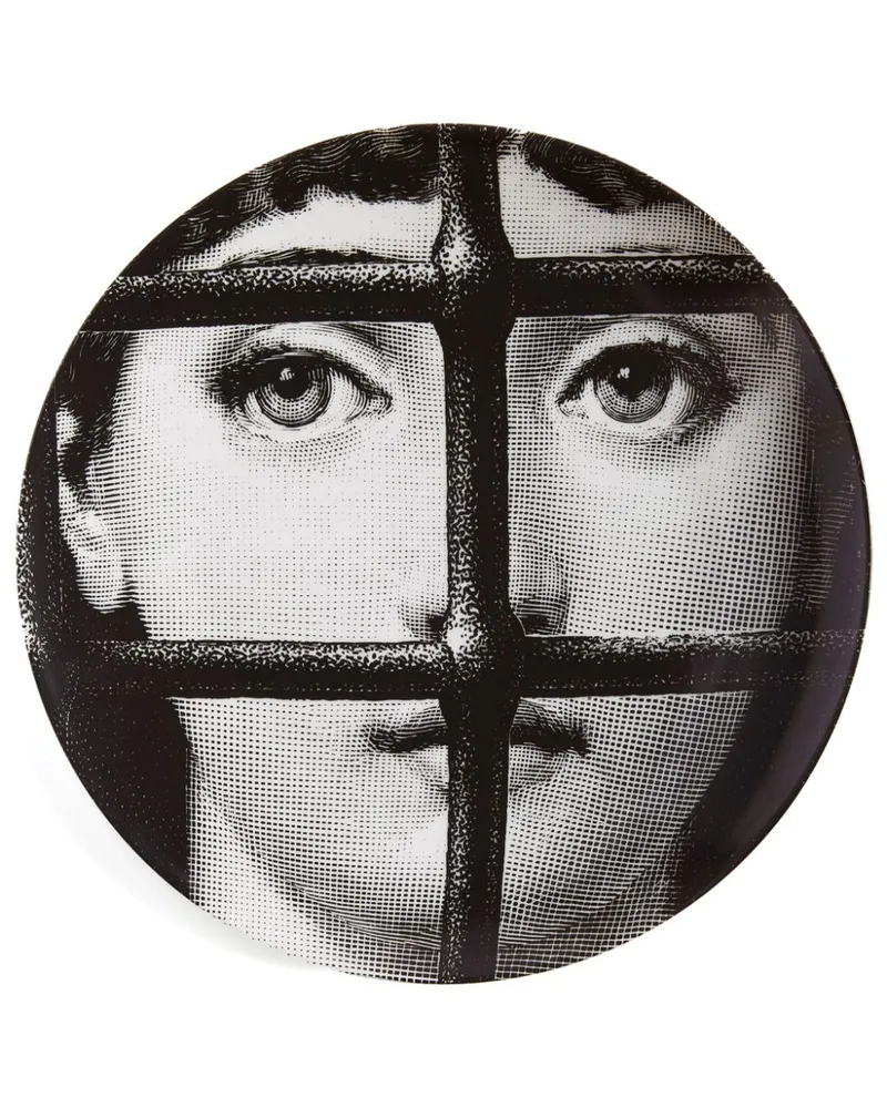 Fornasetti Tema e Variazioni N.121 Wandteller Schwarz