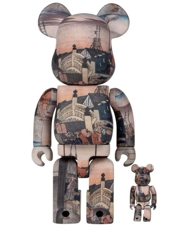 Medicom Toy x Tokyo National Museum BE@RBRICK 100% und 400% Figuren-Set Grau