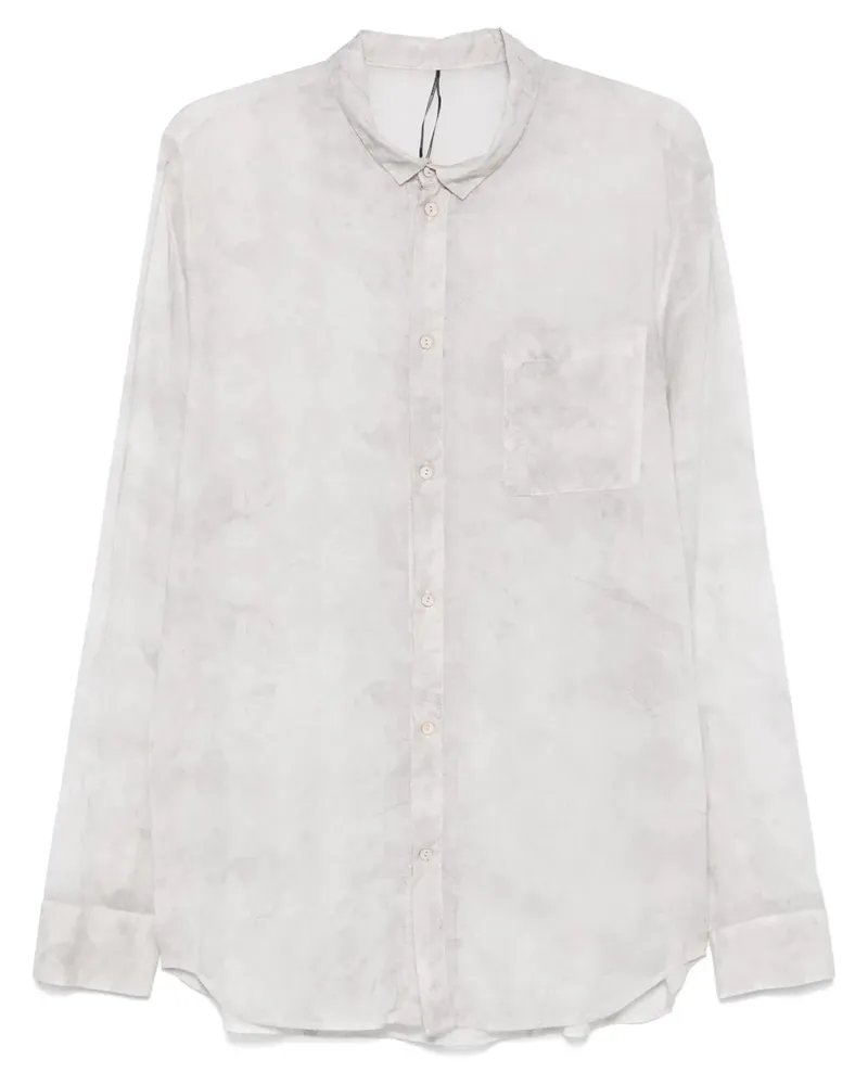 Masnada Hemd mit abstraktem Print - Grau Grau