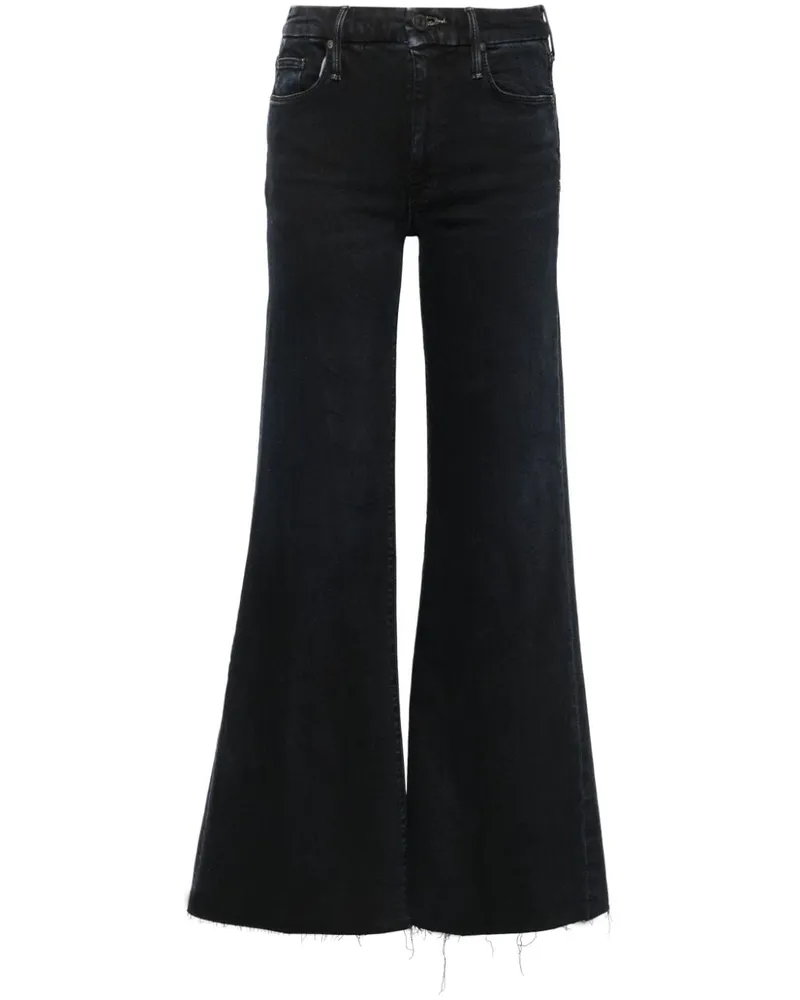 Mother Halbhohe The Roller Fray Bootcut-Jeans - Schwarz Schwarz