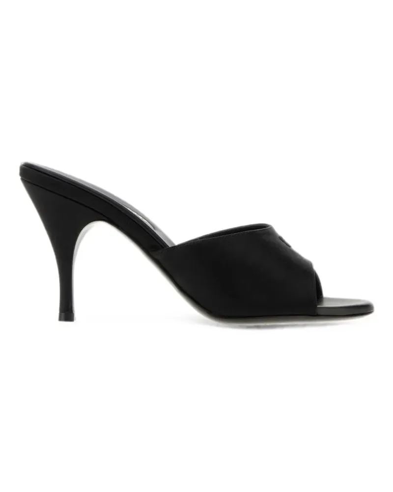 Miu Miu open-toe satin sandals - Schwarz Schwarz