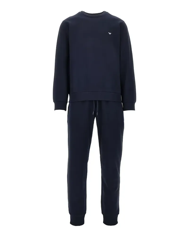 EA7 logo-print tracksuit - Blau Blau