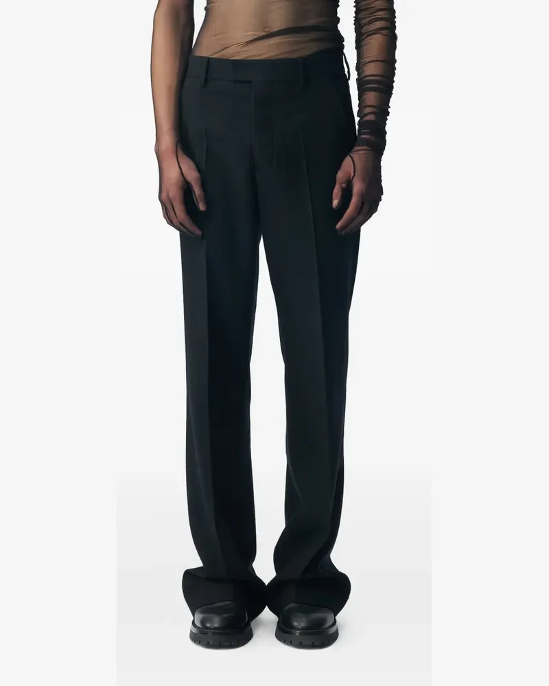 Ann Demeulemeester Gaspar Hose mit ausgestelltem Bein - Schwarz Schwarz