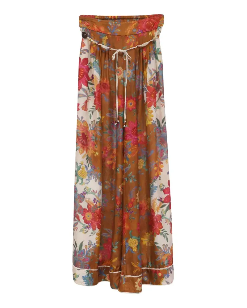 Zimmermann Ginger floral-print trousers - Braun Braun