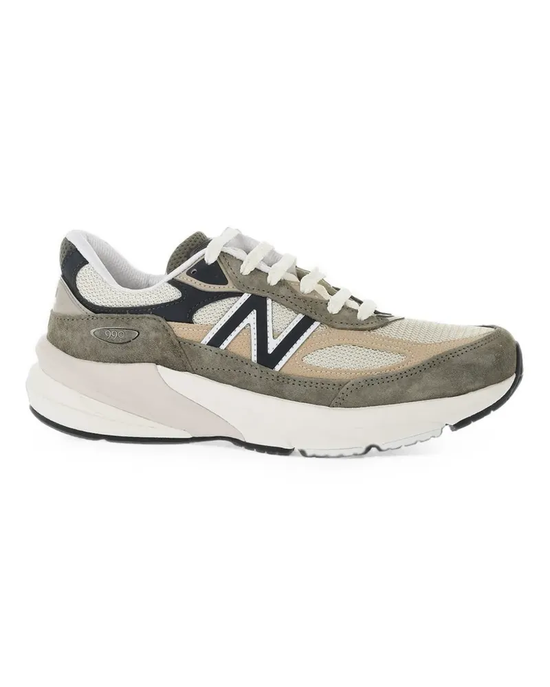 New Balance 990v6 suede-panelled sneakers - Nude Nude