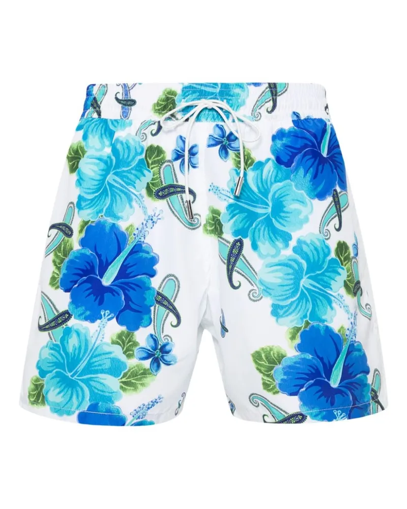 Etro Badeshorts mit floralem Paisley-Print - Blau Blau