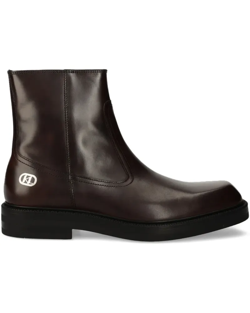 Karl Lagerfeld Chelsea-Boots mit Reißverschluss - Braun Braun