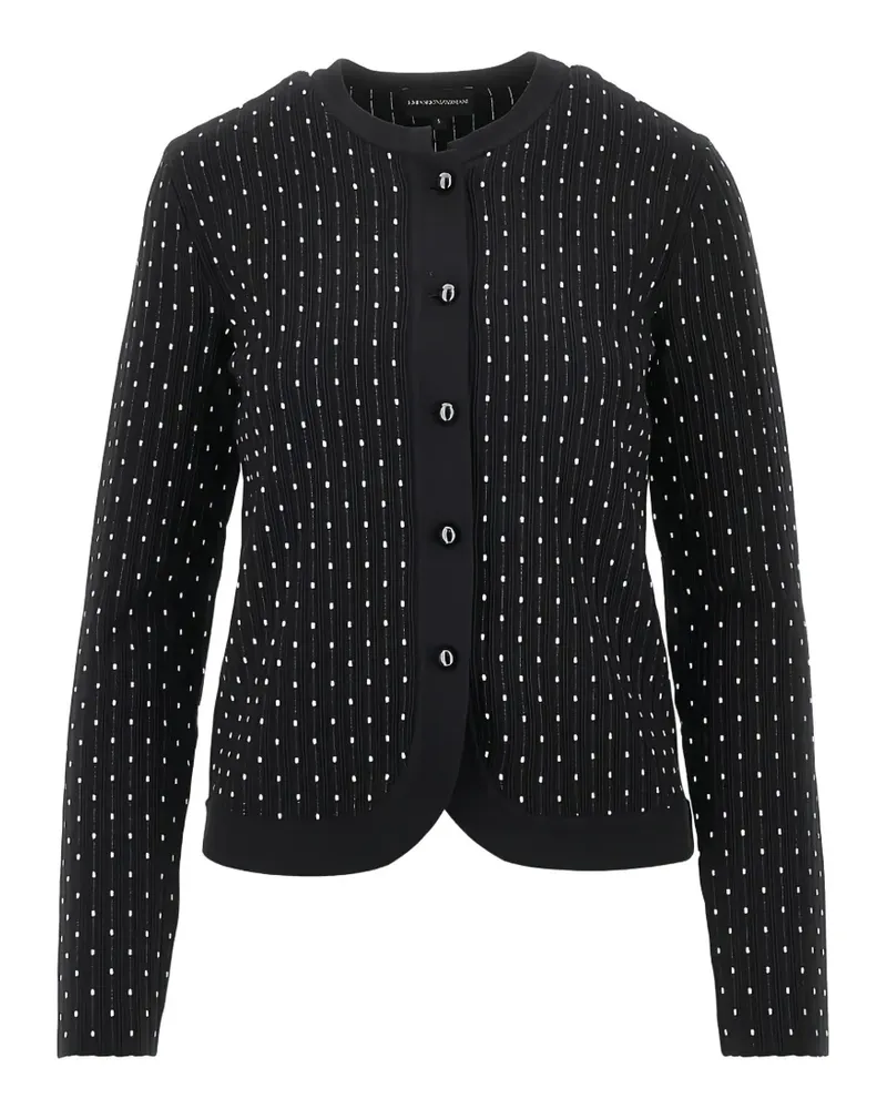 Emporio Armani button-up long-sleeve cardigan - Schwarz Schwarz