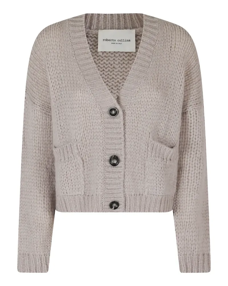 Roberto Collina chunky-knit button-up cardigan - Nude Nude
