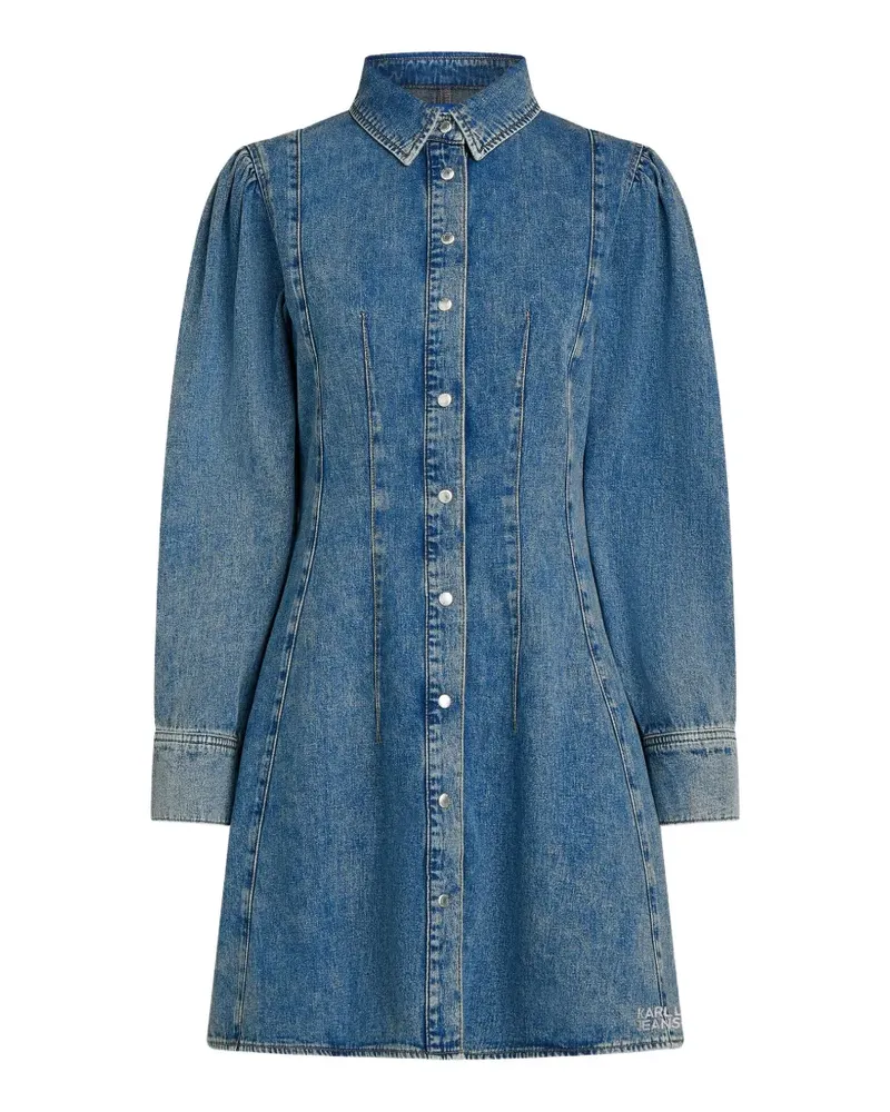 Karl Lagerfeld Minikleid mit Puffärmeln - Blau Blau