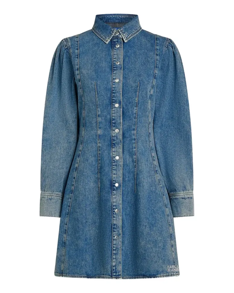 Karl Lagerfeld Minikleid mit Puffärmeln - Blau Blau