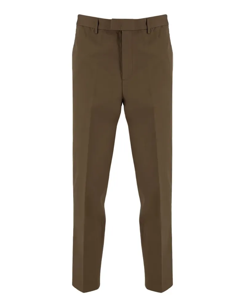 Emporio Armani Slim-Fit-Hose mit Bügelfalten - Braun Braun