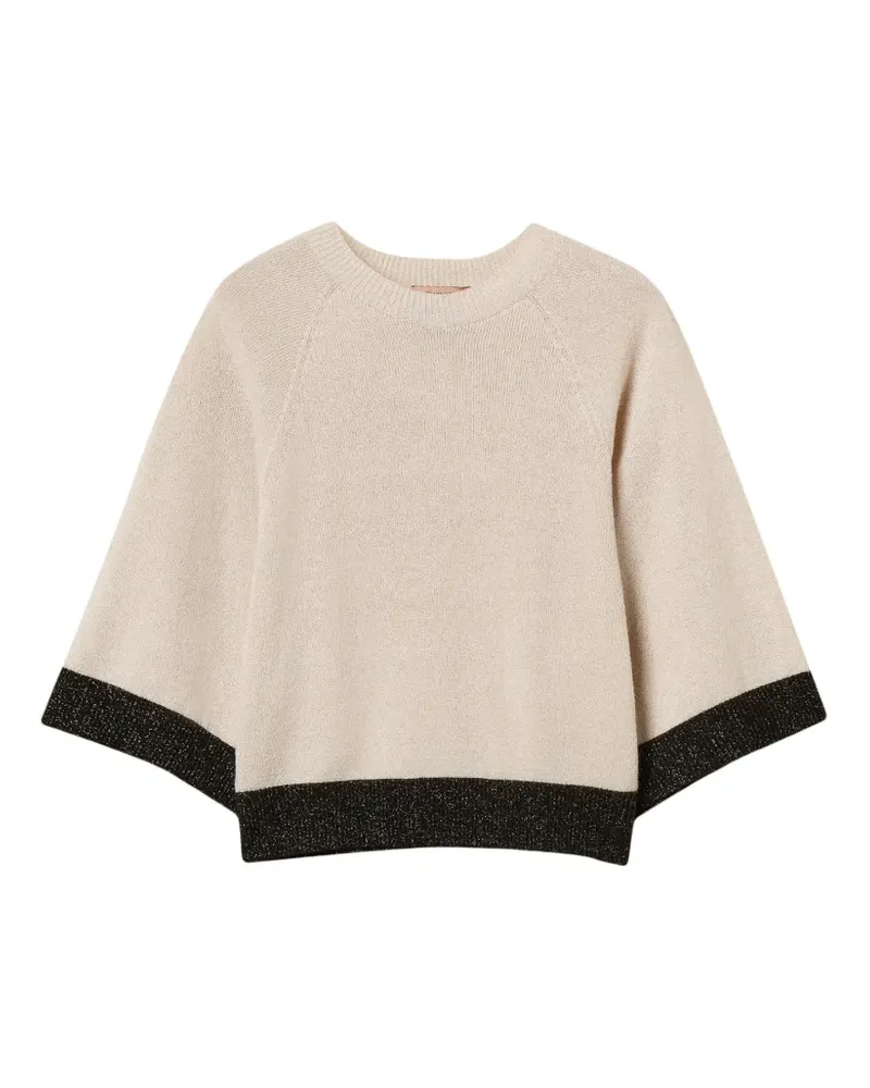Twin-Set Cropped-Pullover aus Wolle und Kaschmir - Nude Nude