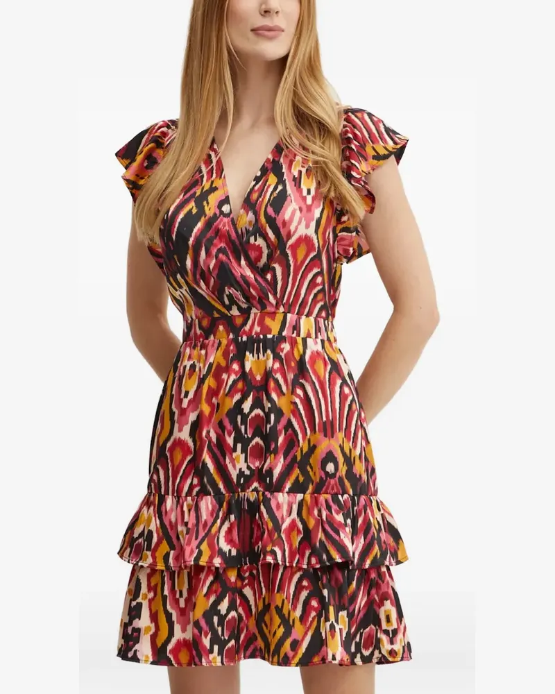 Morgan ruffled mini dress - Schwarz Schwarz