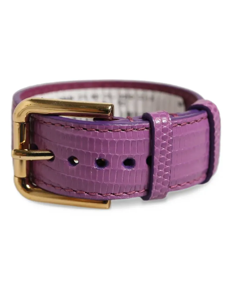 Dolce & Gabbana textured-leather bracelet - Violett Violett