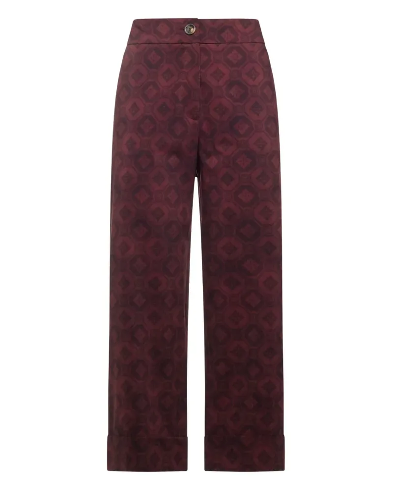Pierre-Louis Mascia geometric-print trousers - Rot Rot
