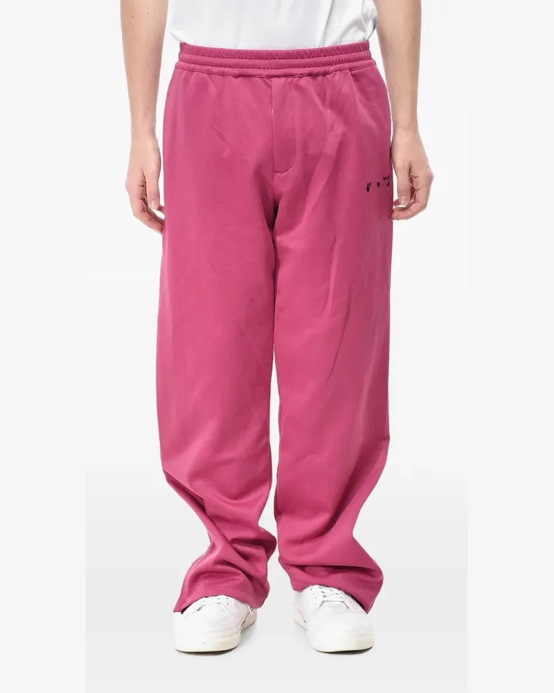 OFF-WHITE sequin-stripe track pants - Rosa Rosa
