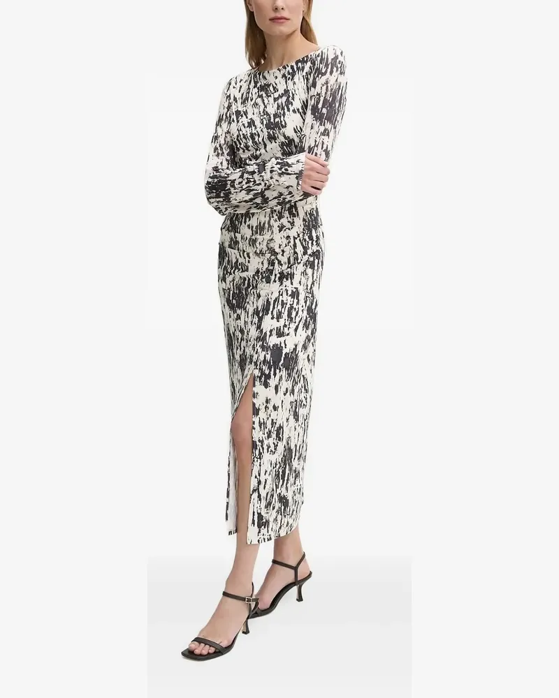 Sisley Midikleid mit grafischem Print - 67K BEIGE 67k