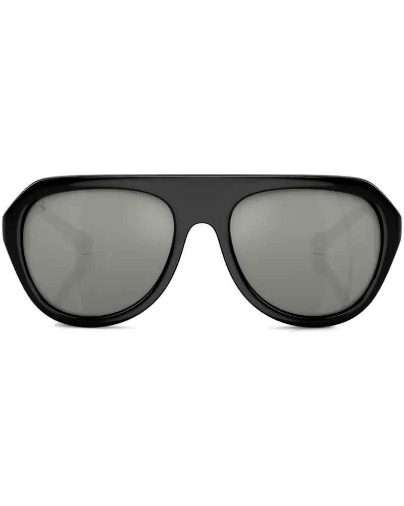 Ferrari Sonnenbrille mit ovalem Gestell - Schwarz Schwarz