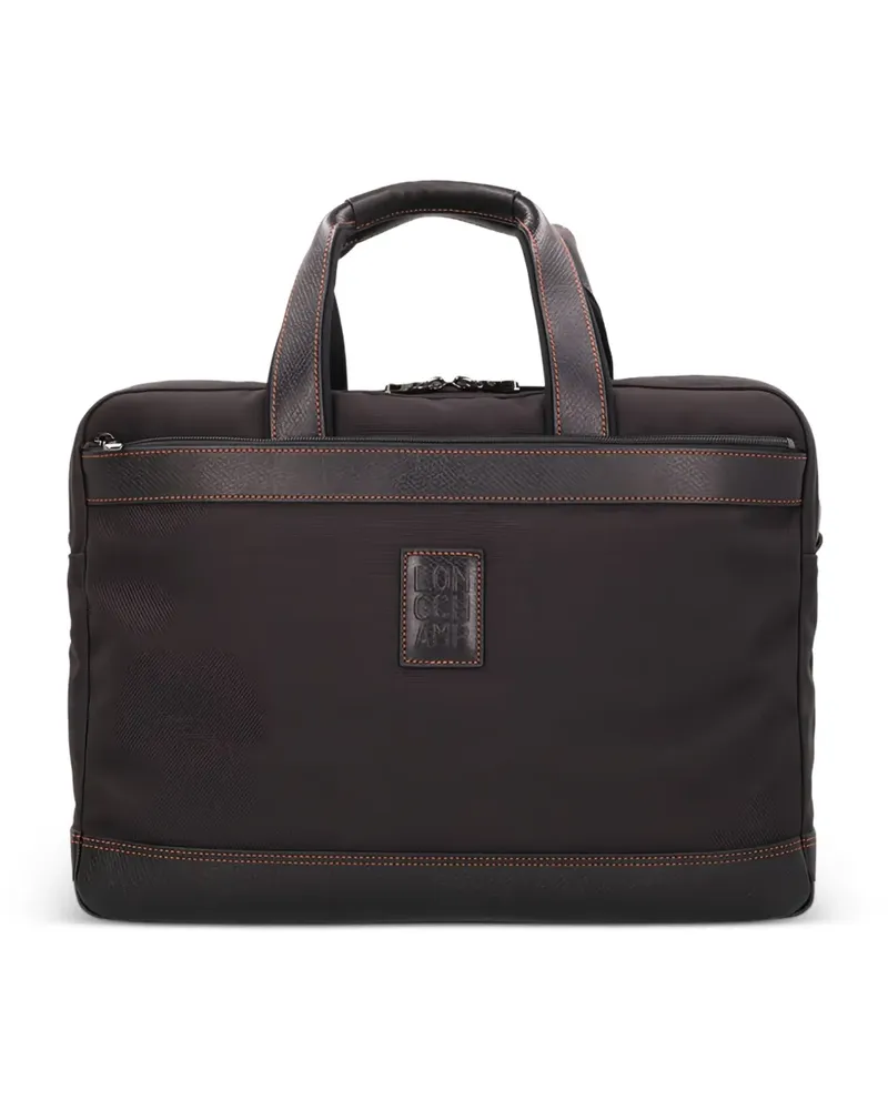 Longchamp L Boxford leather-trim briefcase - Schwarz Schwarz