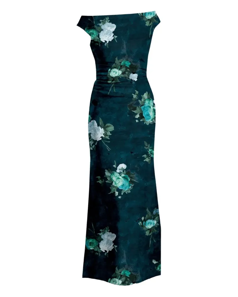Erdem Schulterfreies Abendkleid - Blau Blau