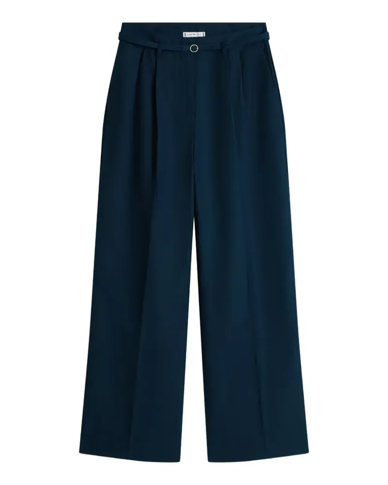 Tommy Hilfiger Weite Hose mit Gürtel - Blau Blau