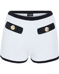 Retrofête Kurze Tora Strick-Shorts Weiß