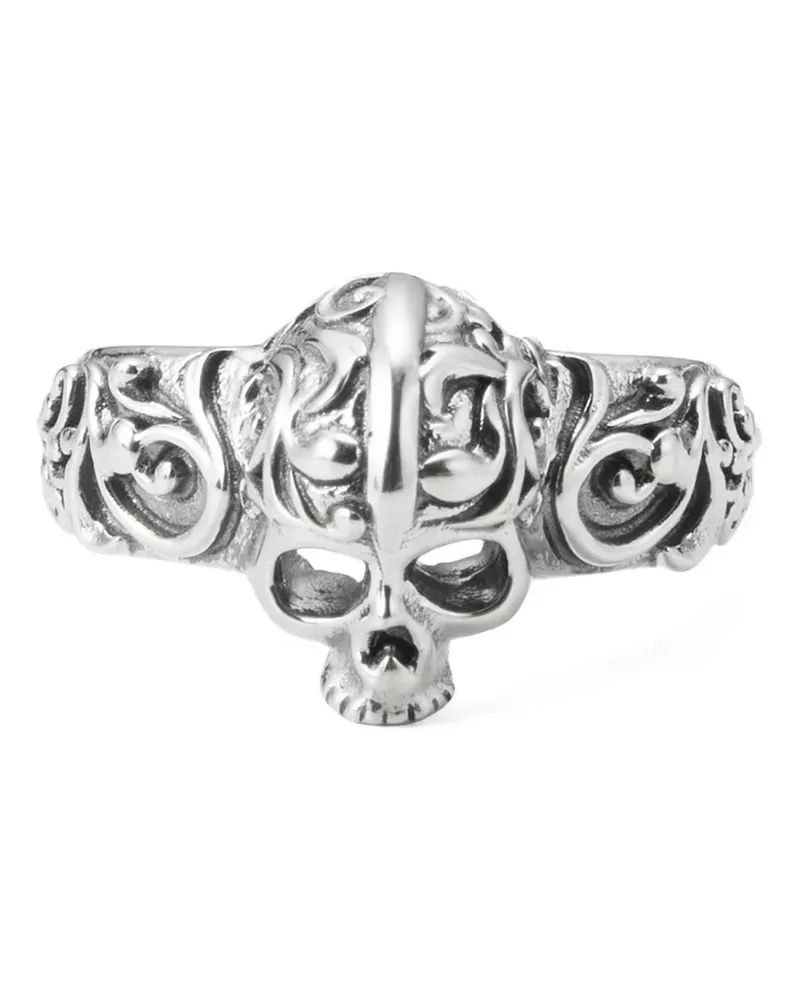 Emanuele Bicocchi engraved skull ring - Silber Silber