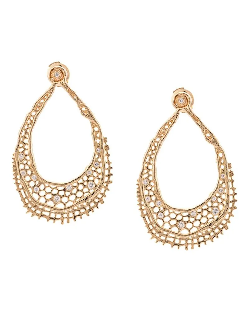 Aurélie Bidermann 18kt Gelbgoldohrringe mit Diamanten - Metallic Metallic