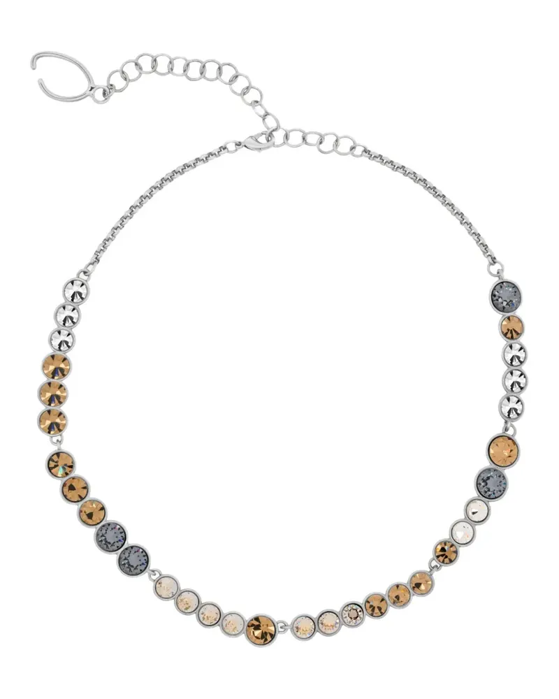 Oscar de la Renta Halskette mit Kristallen - Silber Silber