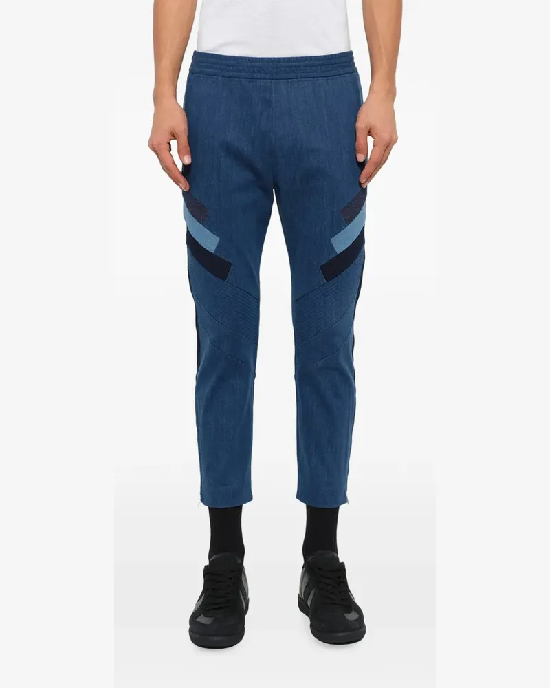 Neil Barrett Schmale Hose mit Einsätzen - Blau Blau