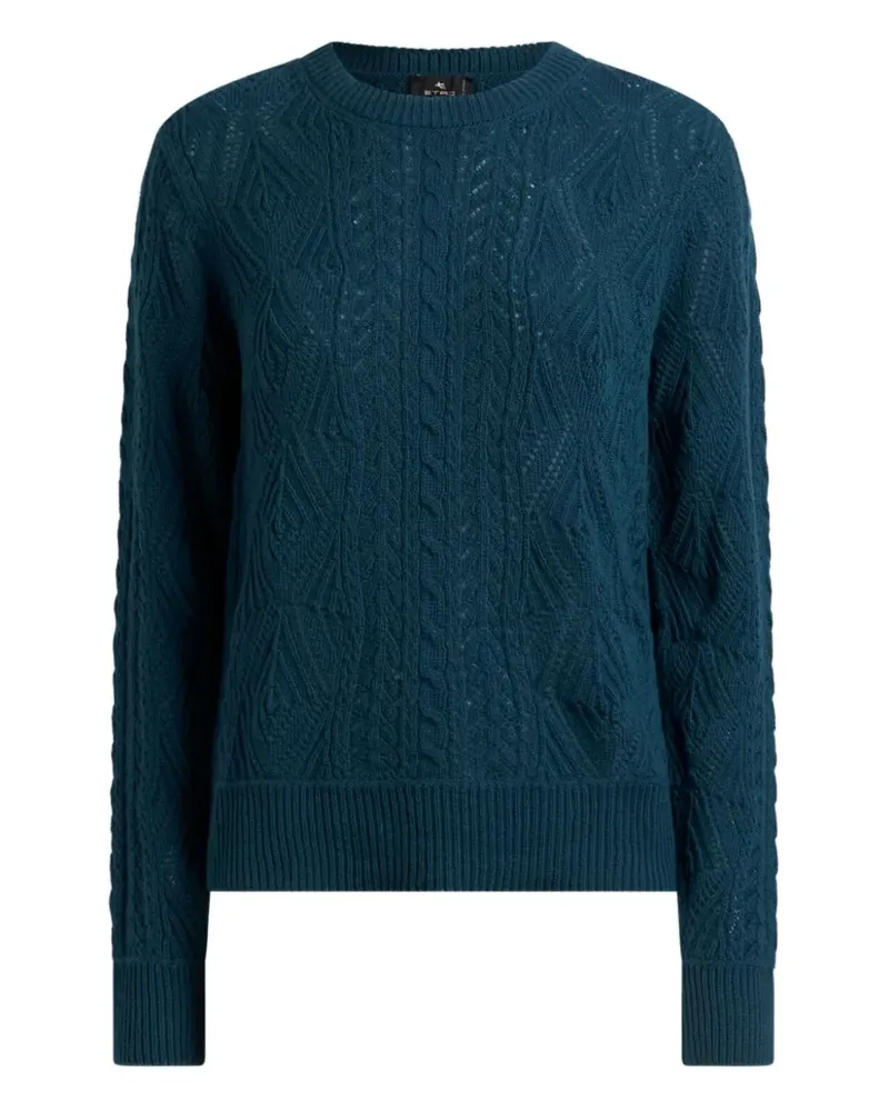 Etro Pullover mit Zopfmuster - Blau Blau