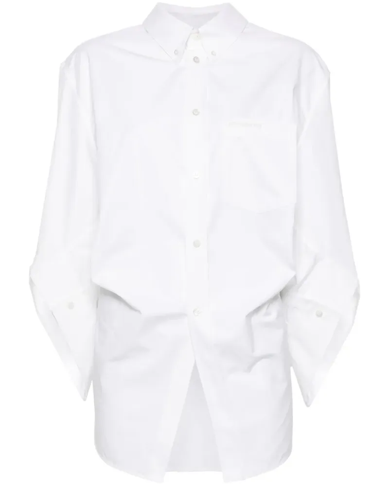 Balenciaga Swing Twisted Hemd - Weiß Weiß