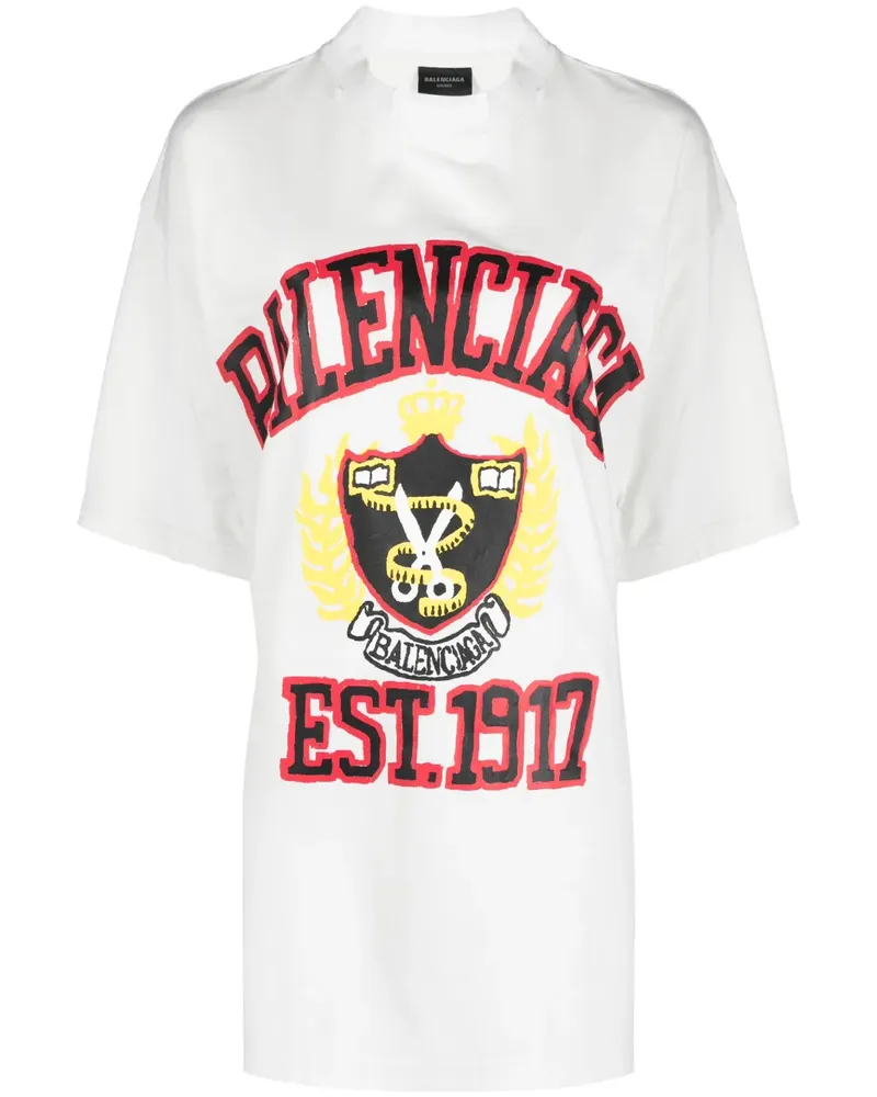 Balenciaga T-Shirt mit grafischem Print - Weiß Weiß