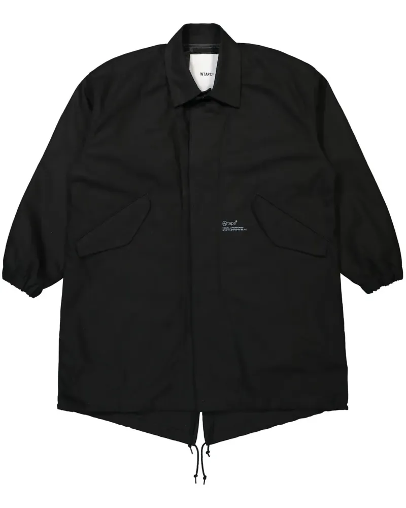 WTAPS Mantel mit Kreuz-Print - Schwarz Schwarz