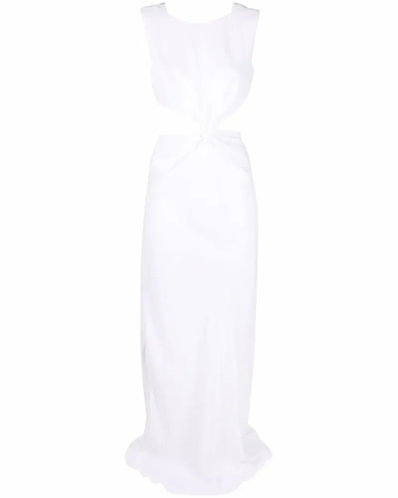 Alberta Ferretti Langes Kleid mit Cut-Out - Weiß Weiß